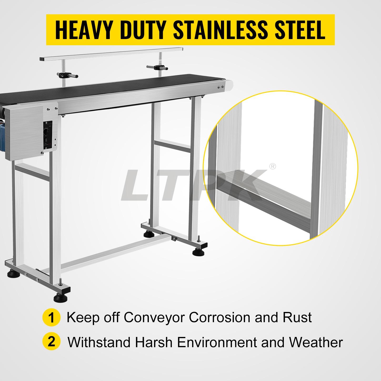 Table Heavy Duty Stainless Steel Motorized Belt Conveyor for Inkjet Coding .jpg