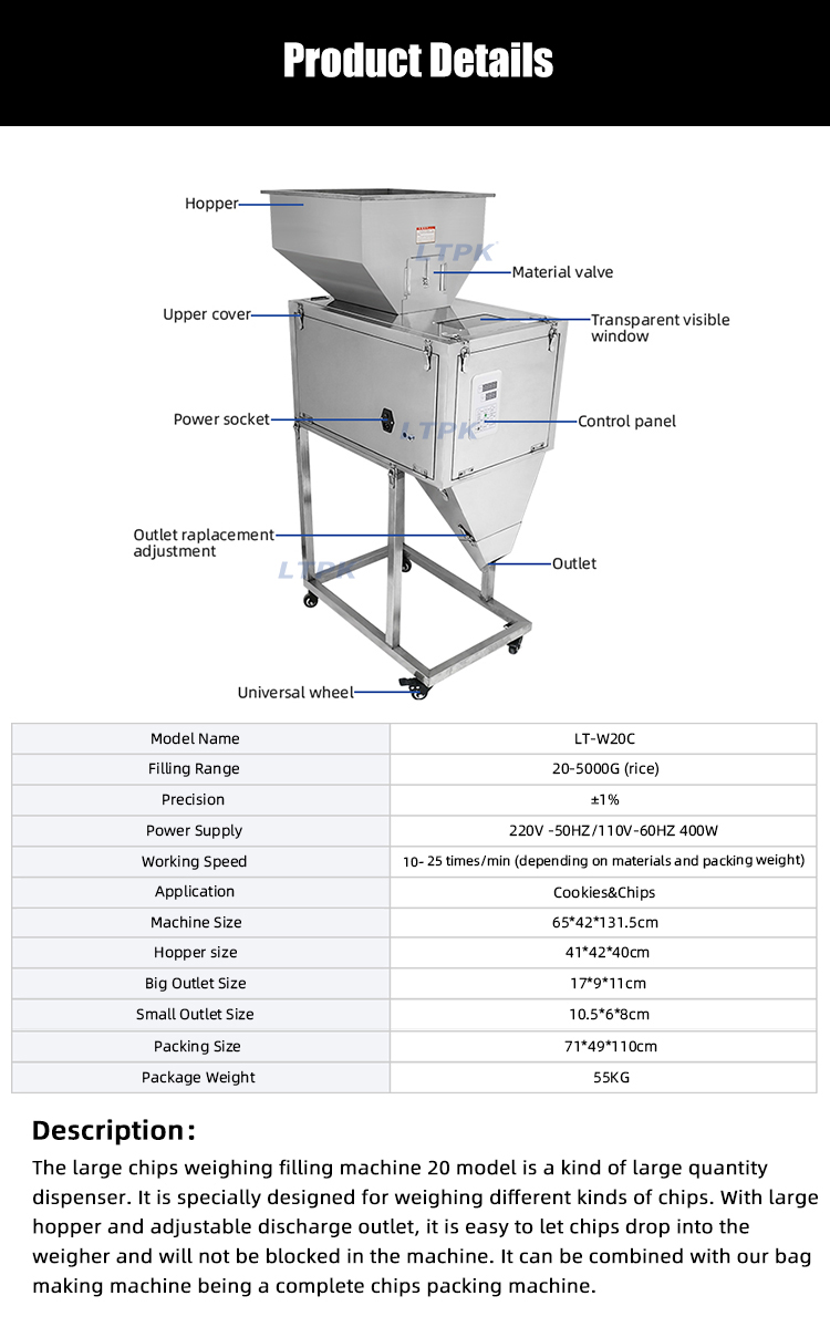 LT-W20C Large Capacity Potato Chips Weighing and Filling Machine.jpg