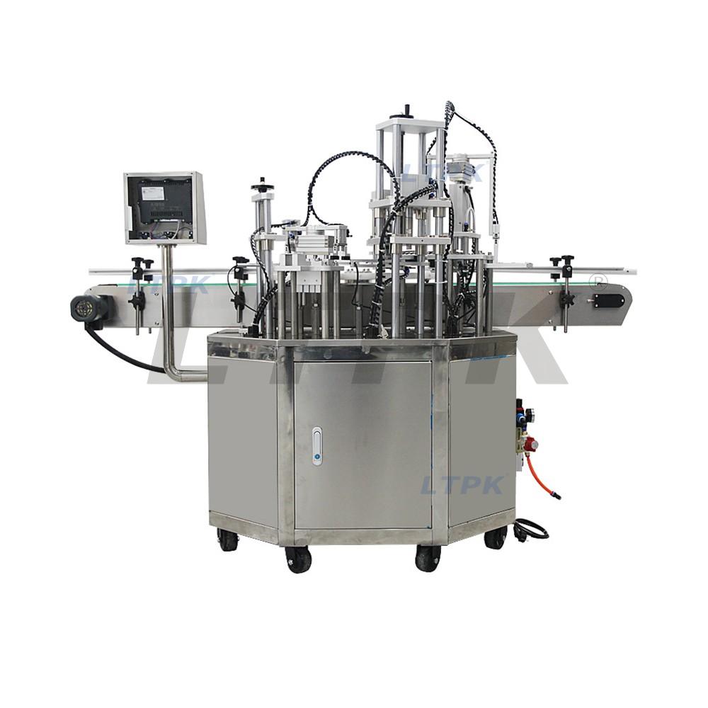 LT-APC2 Automatic HIgh Speed Pneumatic Monoblock Perfume Bottle Rotary Pressing Capping Machine