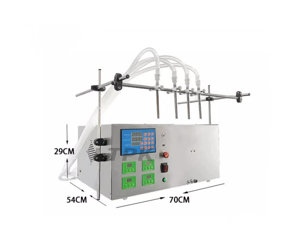  LT-PPF4W Semi Automatic Peristaltic Pump 4 Nozzles Liquid Gel Beverage Perfume Filling Machine