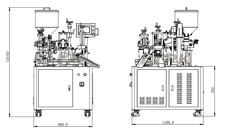 LTPK LT-006 Semi Automatic Tube Filling Sealing Machine
