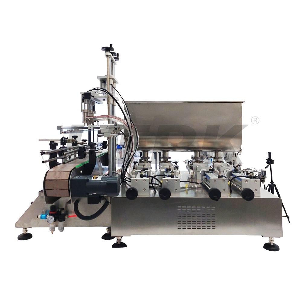 LT-MPF4C Desktop 4 Heads Piston Pump Paste Automatic Cheese Penumatic Filling Machine