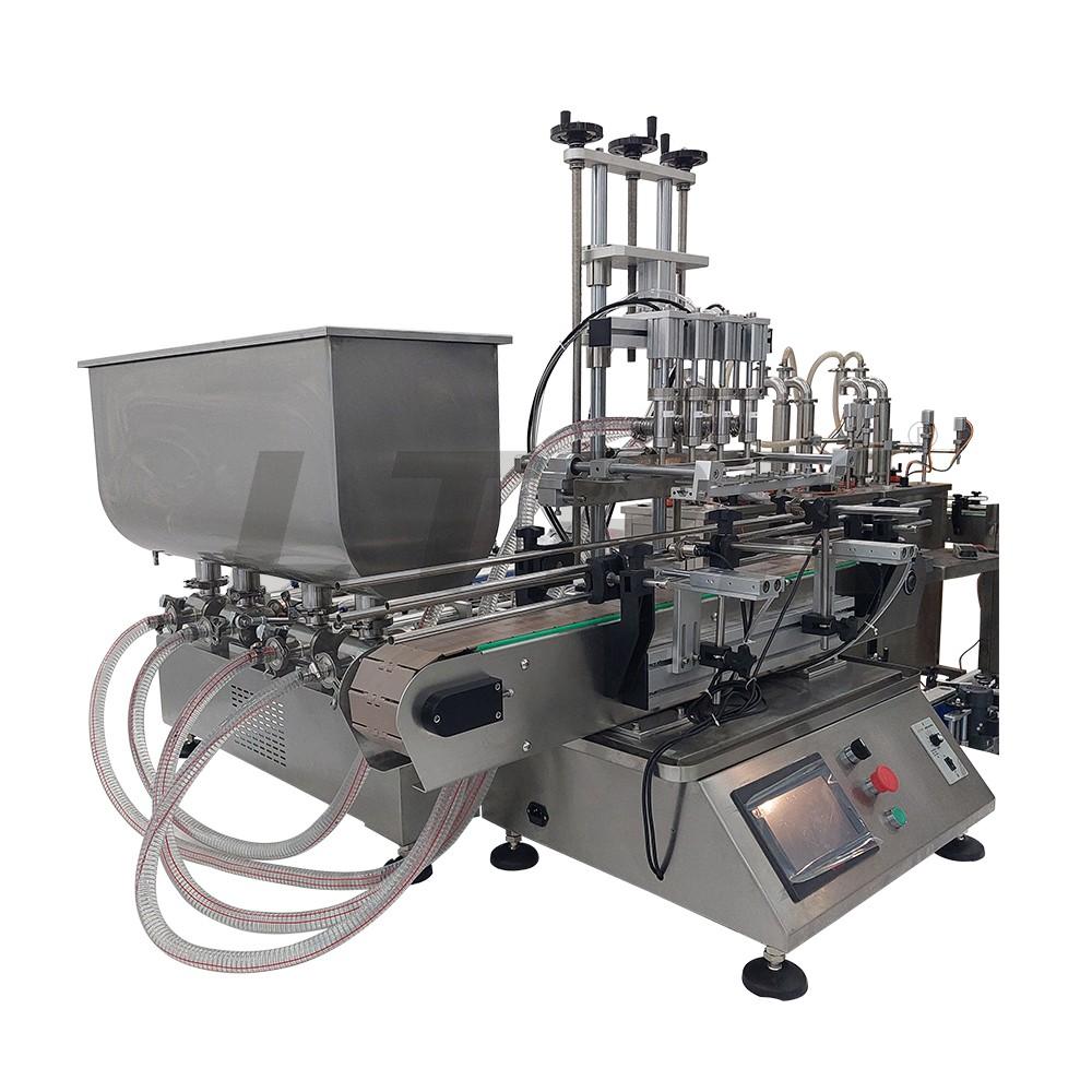 LT-MPF4C Desktop 4 Heads Piston Pump Paste Automatic Cheese Penumatic Filling Machine