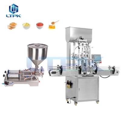 custom manual automatic food ice cream yogurt syrup peanut butter paste bottle piston filling machine