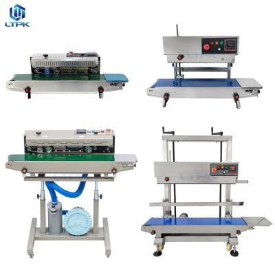 automatic food kraft paper bag plastic bag continue heat sealing machine with date
