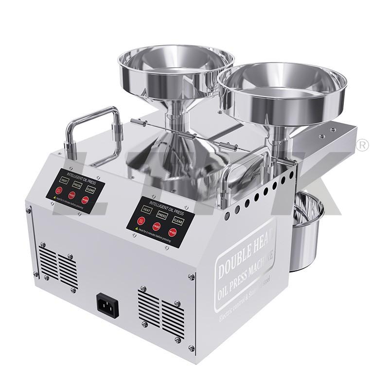 B02 Double head oil press Small stainless steel commercial oil press