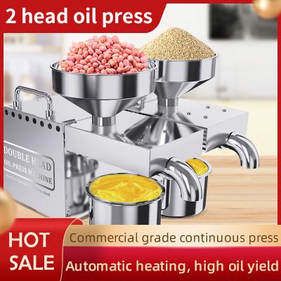 B02 Double head oil press Small stainless steel commercial oil press