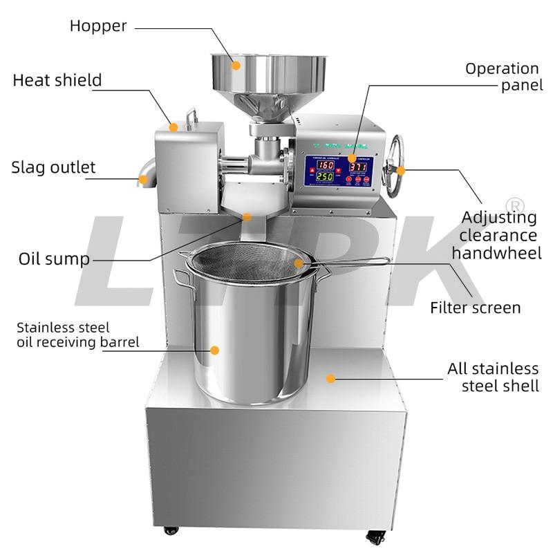 P30 Medium commercial oil press automatic digital display temperature control oil press 2520W power 20-30KG per hour