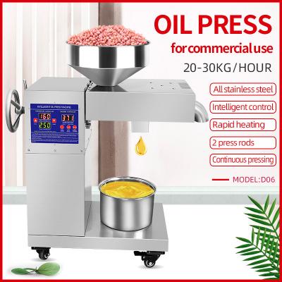 D06 Commercial oil press automatic digital display temperature control oil press 2520W power per hour press 20KG
