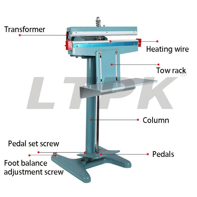 Wholesale foot-operated up and down heating vertical plastic bag aluminum foil plastic sealing machine sealer