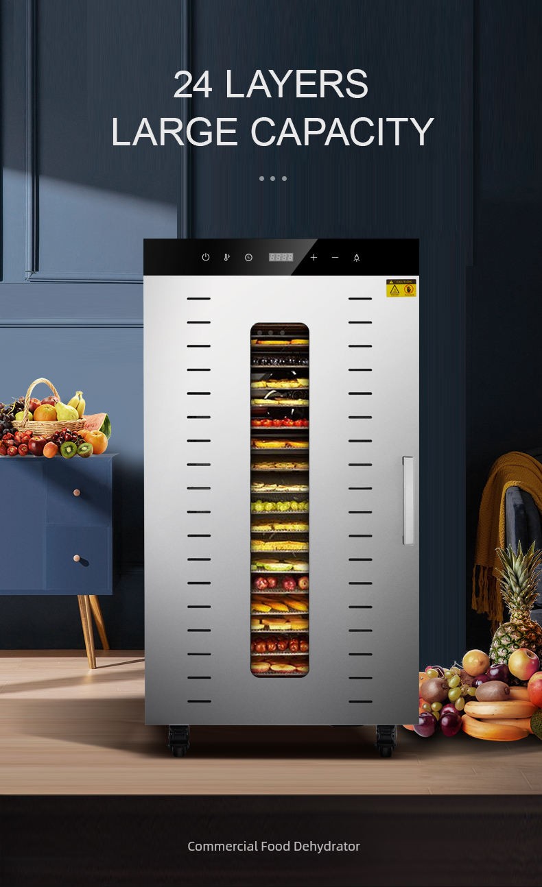 24 trays Commercial food dehydrator machine fruit and vegetable industrial beef jerky dryer
