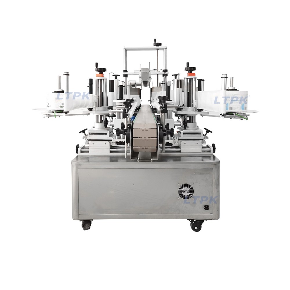 LTPK LT-600 Automatic double side round shape bottle labeling machine 