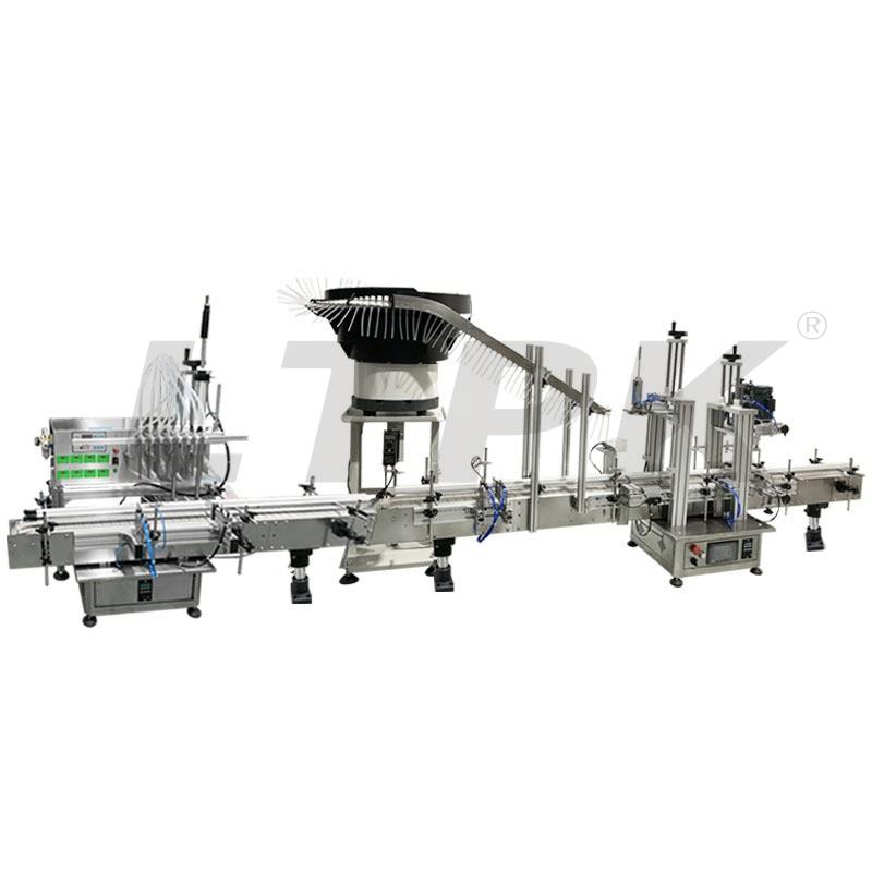 LTPK LT-MFC180 SMALL AUTOMATIC MAGNETIC PUMP LIQUID FILLING CAPPING ROUND BOTTLE MACHINE