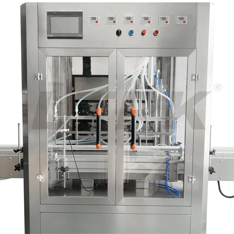 LTPK LT-VTMP80D CUSTOM 6 HEADS MAGNETIC PUMP LIQUID FILLING MACHINE WITH DUST COVER