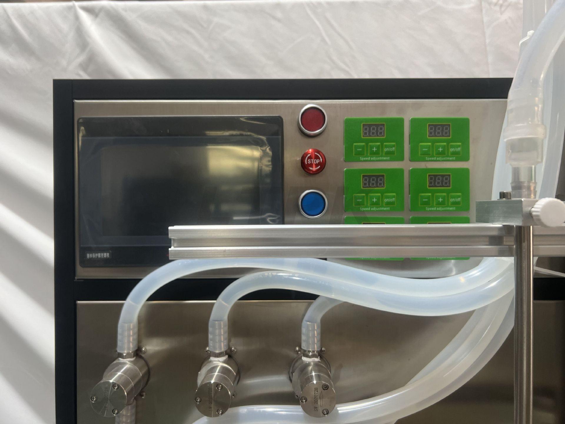 LTPK LT-APL180P3 CUSTOM LIQUID FILLING CAPPING MACHINE WITH VIBRATORY CAP FEEDER