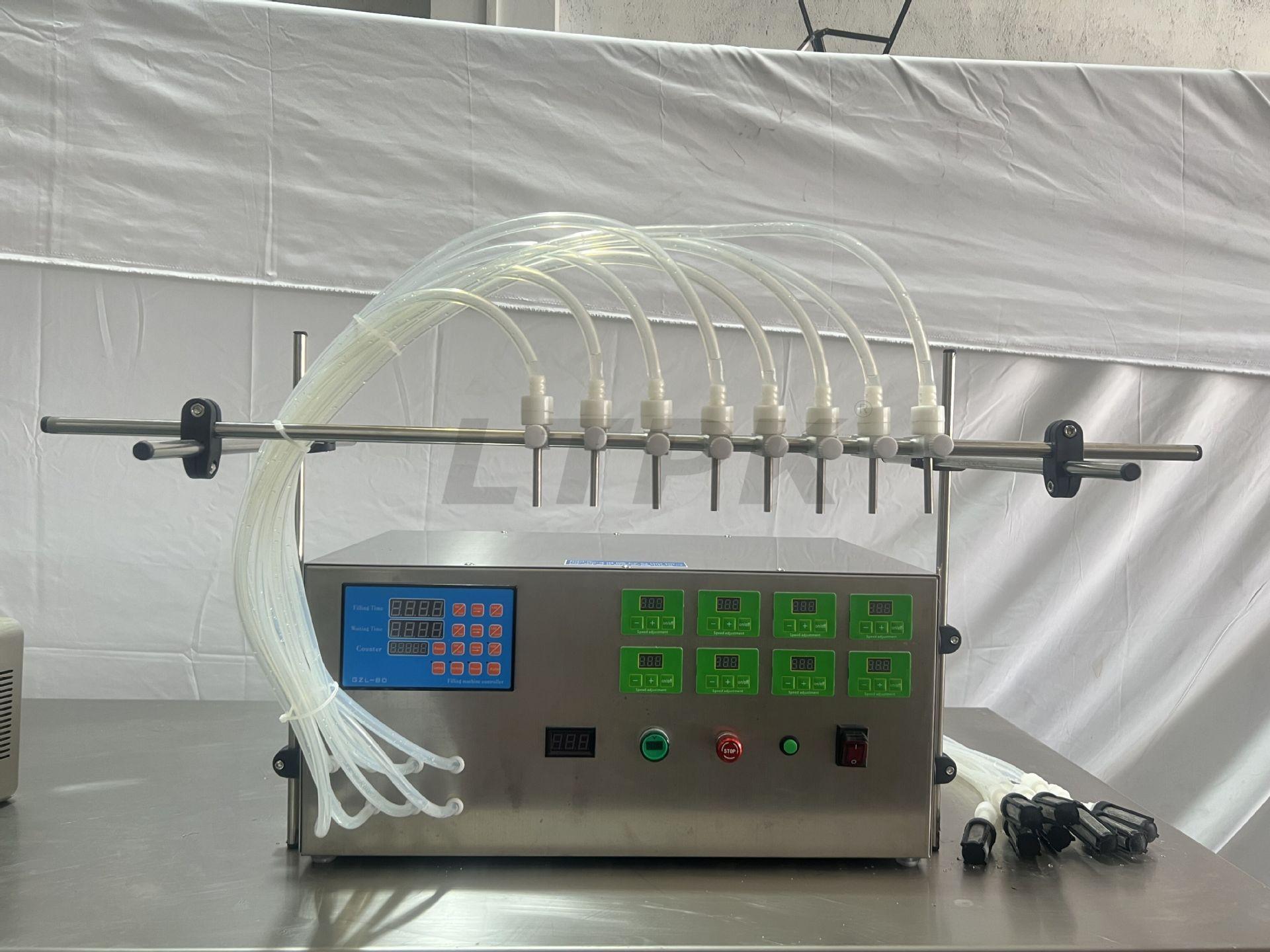 LTPK LT-DPF8 DIGITAL CONTROL 8 NOZZLES DIAPHRAGM PUMP LIQUID FILLING MACHINE