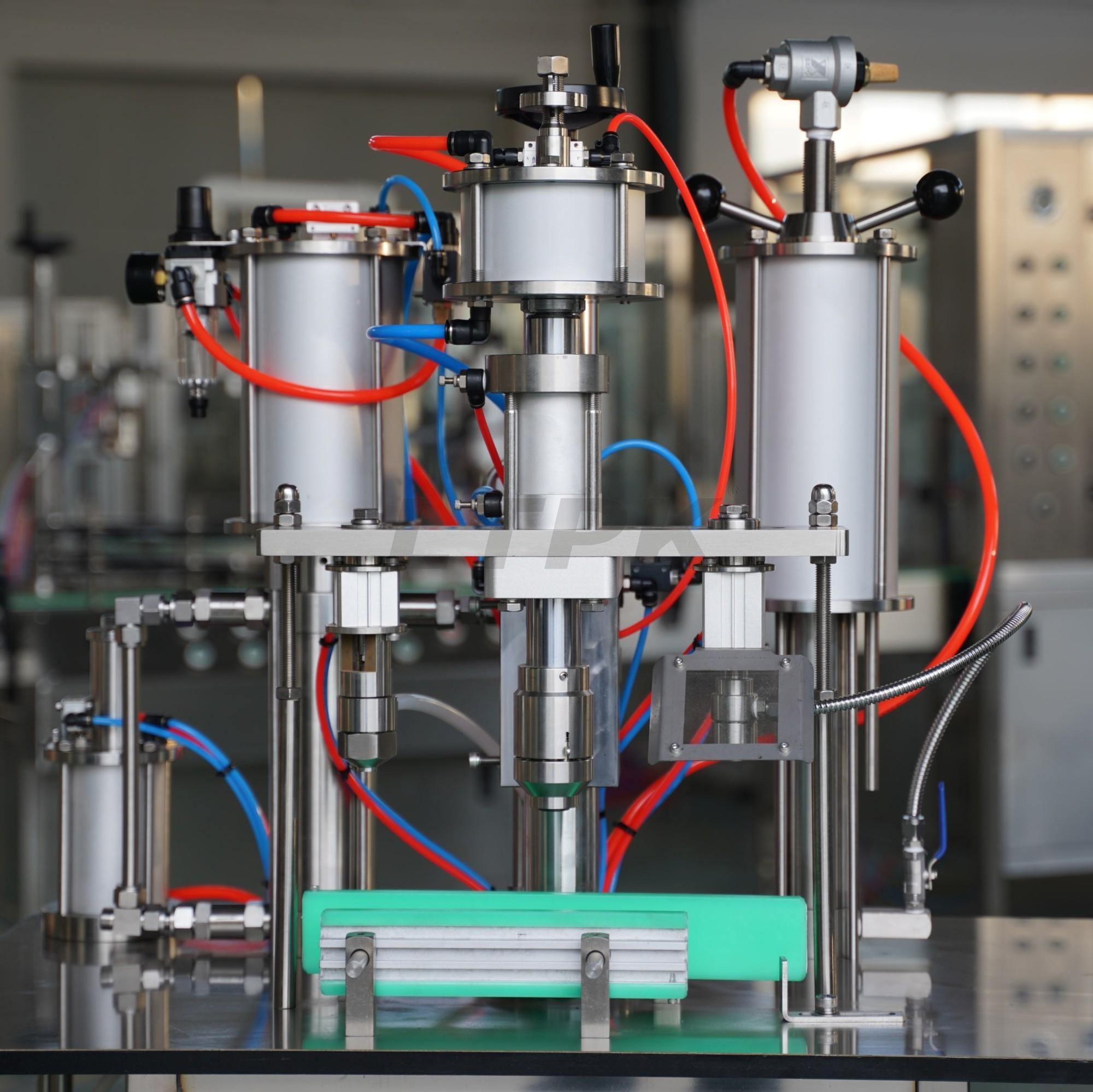 LTPK QGB-900C semi automatic aerosol filling and crimping machine 3 in 1
