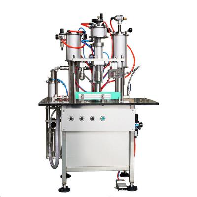 LTPK QGB-900C semi automatic aerosol filling and crimping machine 3 in 1