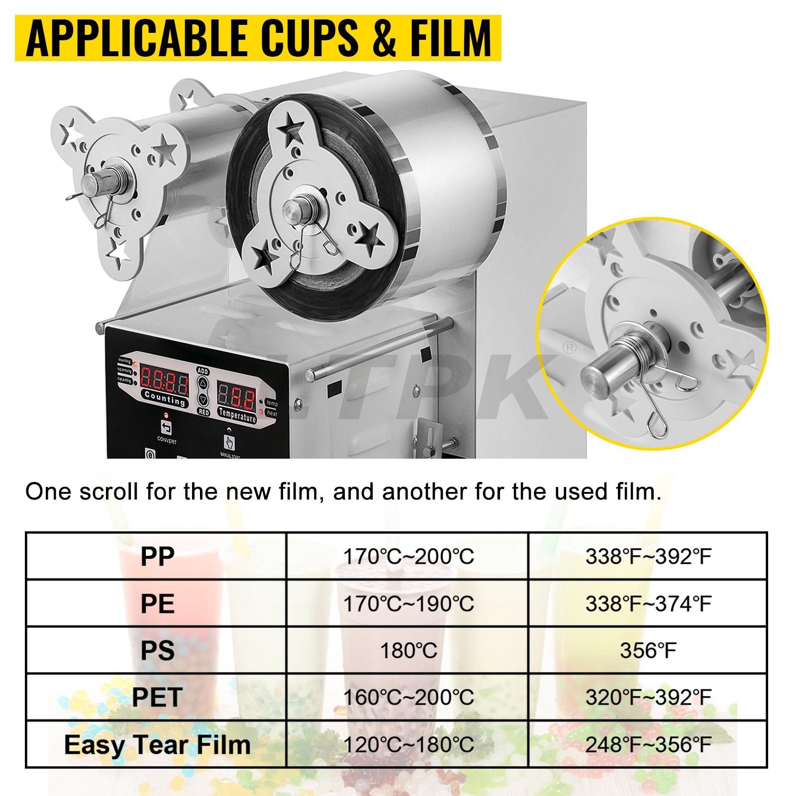 LTPK White Fully Automatic Cup Sealer Machine 95MM/90MM