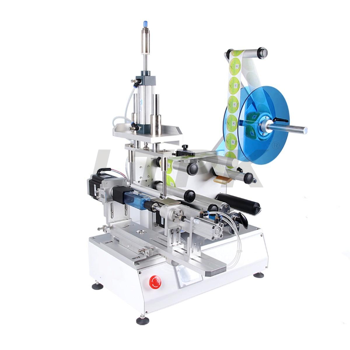 LTPK LT-802 SEMI-AUTOMATIC FLAT BOTTLE LABELING MACHINE WITH DATE CODER