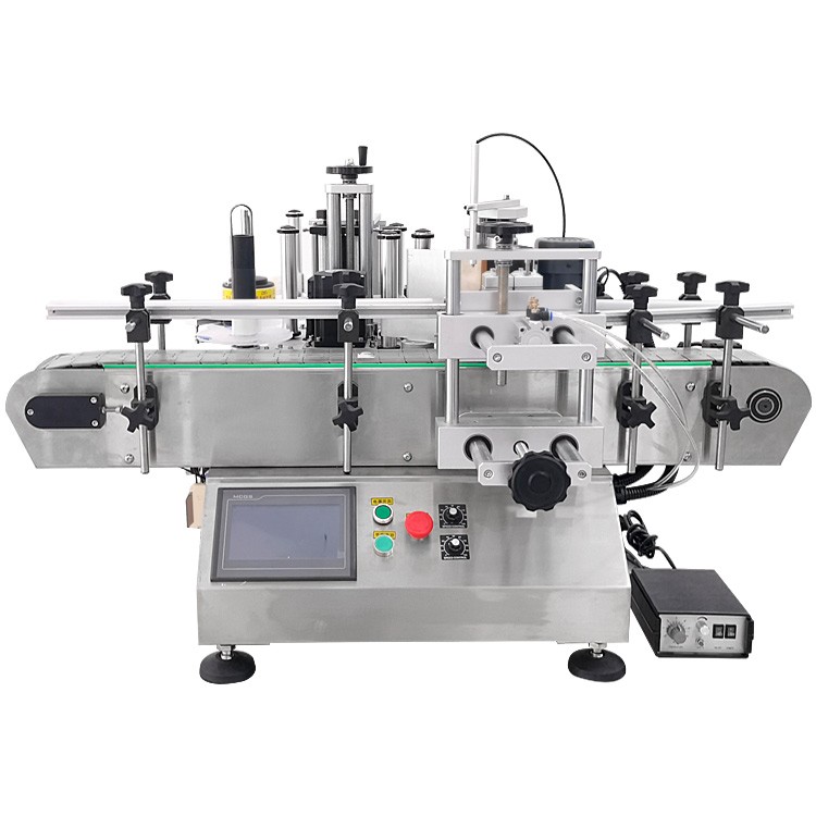 LTPK LT-150P DOUBLE SIDE ROUND BOTTLE POSITIONING AND LABELING MACHINE WITH DATE CODER