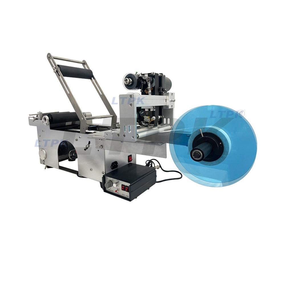 LTPK LT-50SD semi Automatic Round Bottle Labeling Machine With Stainless Steel Material With Printer