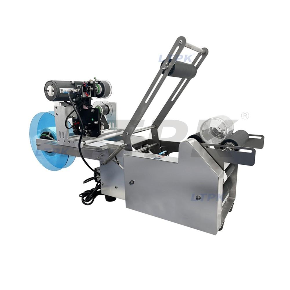 LTPK LT-50SD semi Automatic Round Bottle Labeling Machine With Stainless Steel Material With Printer