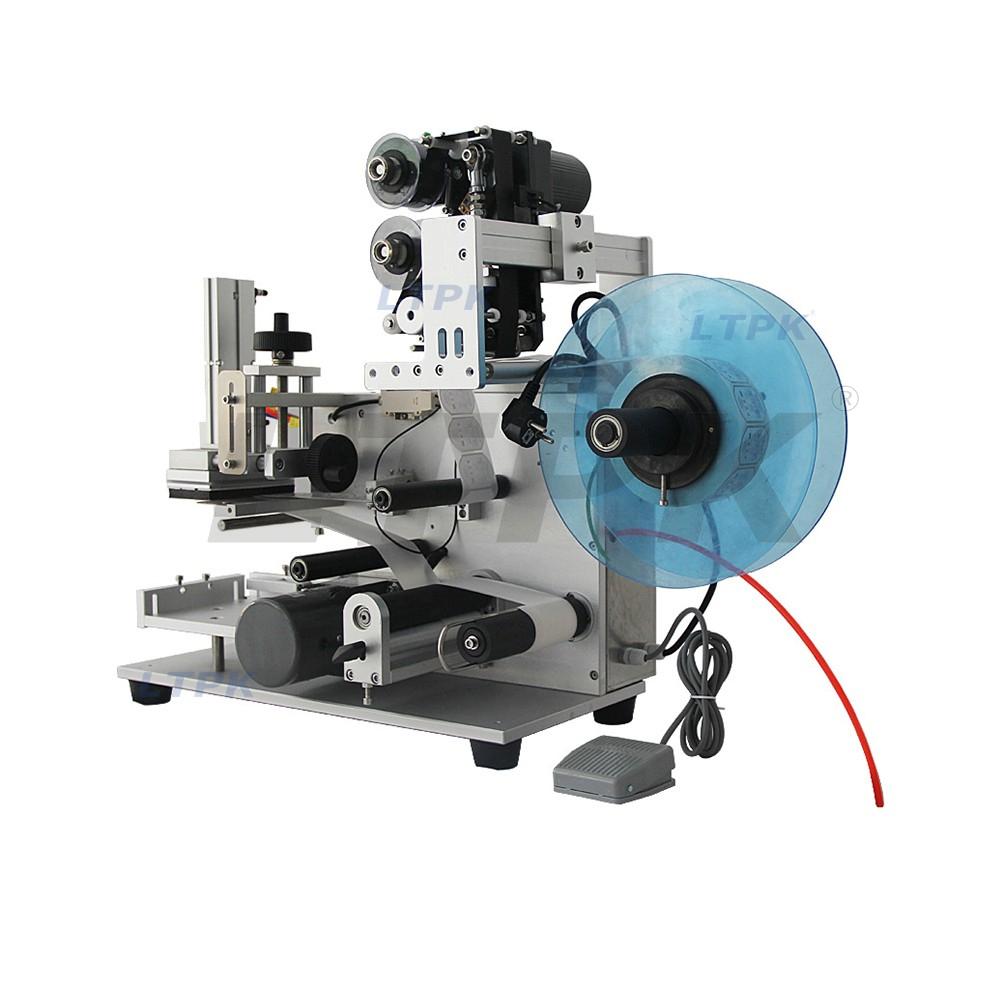 LTPK LT-60D Semi automatic flat surface labeling machine with date coder