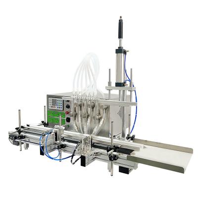LTPK LT-DMPF4HL 4 DIVING NOZZLES MAGNETIC PUMP LIQUID FILLING MACHINE WITH CONVEYOR