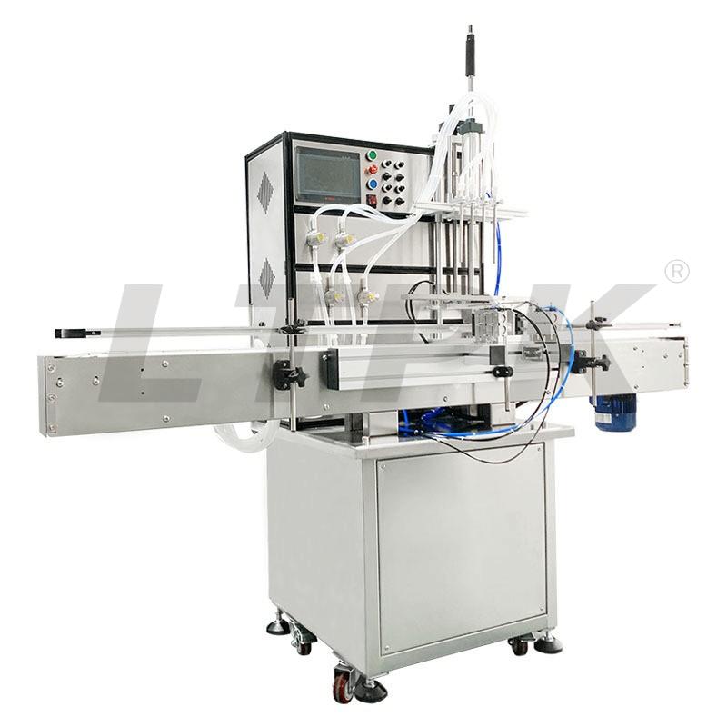 LTPK LT-GJC04 Magnetic Pump Glass Bottle Water Automatic Fluid Perfume Essential Oil Liquid Soap Filling Machines With Conveyor