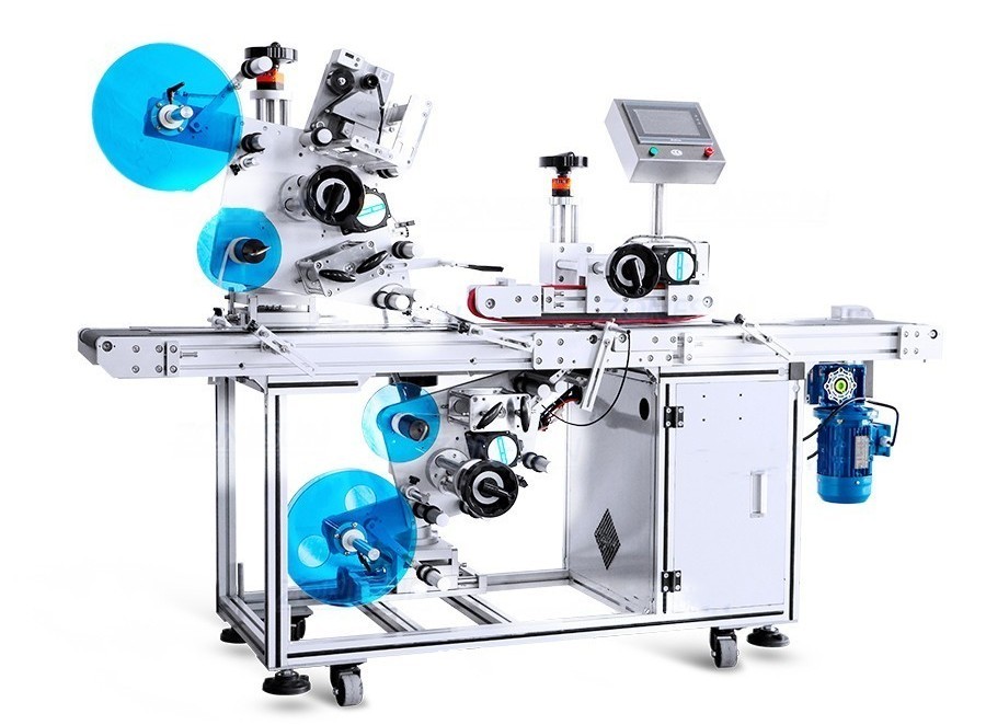 LTPK LT-703 Automatic top bottom flat surface labeling machine 