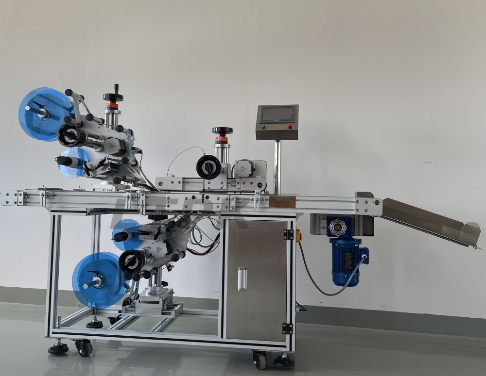 LTPK LT-703 Automatic top bottom flat surface labeling machine 