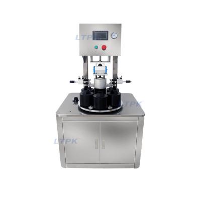 LTPK LT-20 Rotary Small Desktop Lid Vacuum Pneumatic Screw Half Semi Automatic Bottle Capping Machine For Jar Glass Bottles