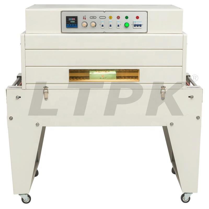 DFQC450 Pneumatic L bar type sealer heat sealing machine and DSA4525 Shrink tunnel packager