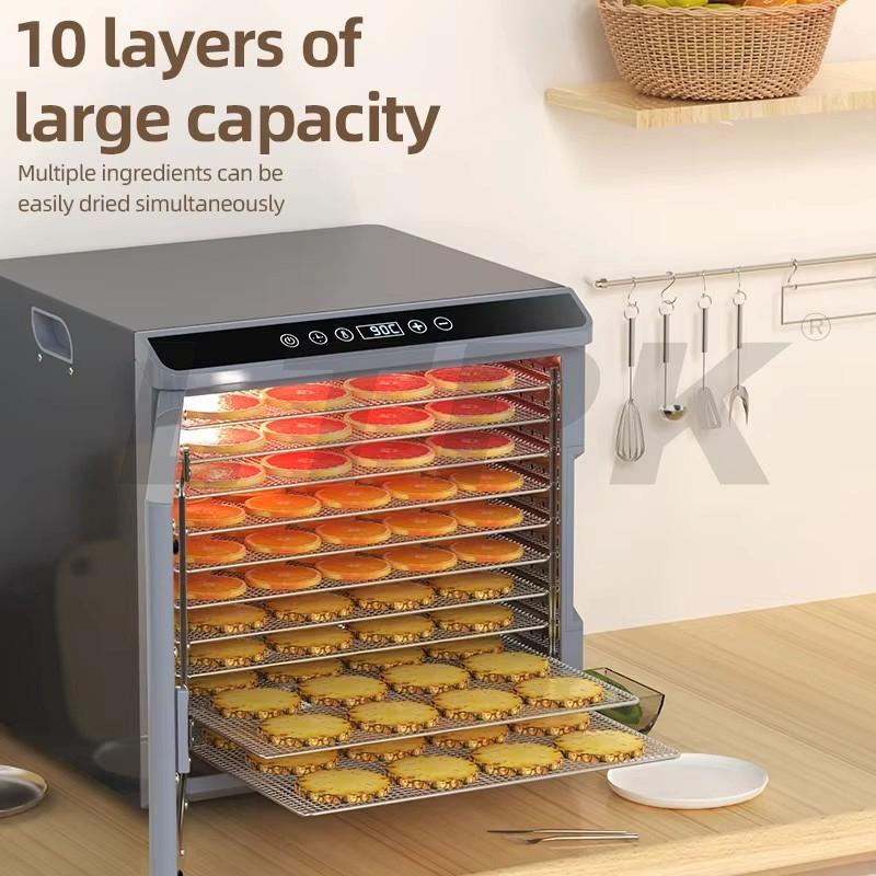 LTPK LT-001 10 Trays Seafood Dehydrated Food Machine Vegetable Meat Beef Fruit Dryer Homeuse Food Dehydrator