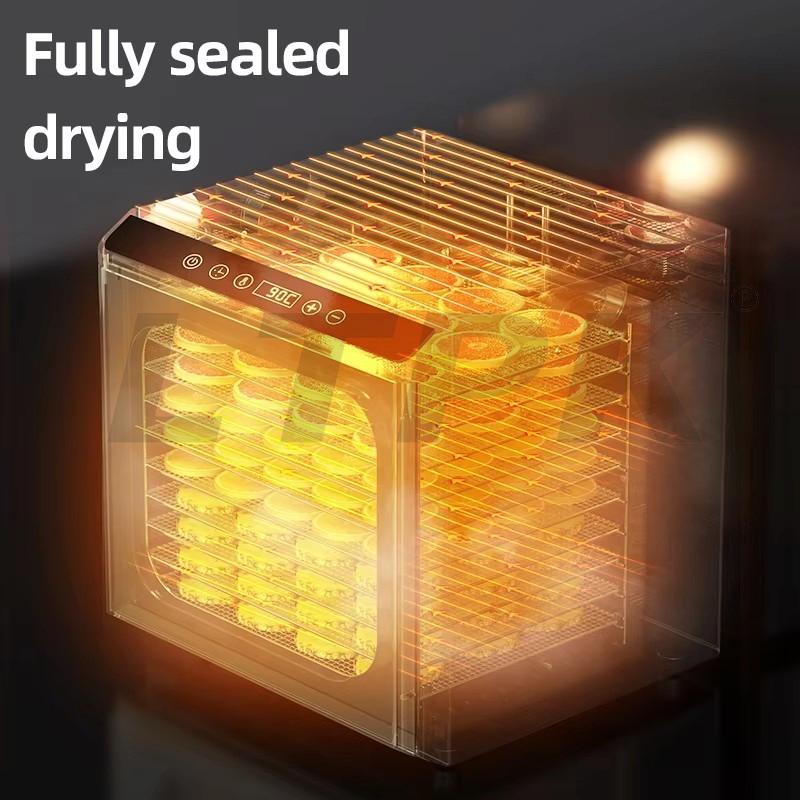 LTPK LT-001 10 Trays Seafood Dehydrated Food Machine Vegetable Meat Beef Fruit Dryer Homeuse Food Dehydrator