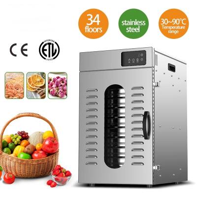 LTPK LT-237 9 Tarys Household Small 9-layer Stainless Steel Fruit Dryer Dried Chili Meat and Vegetable Dehydrator
