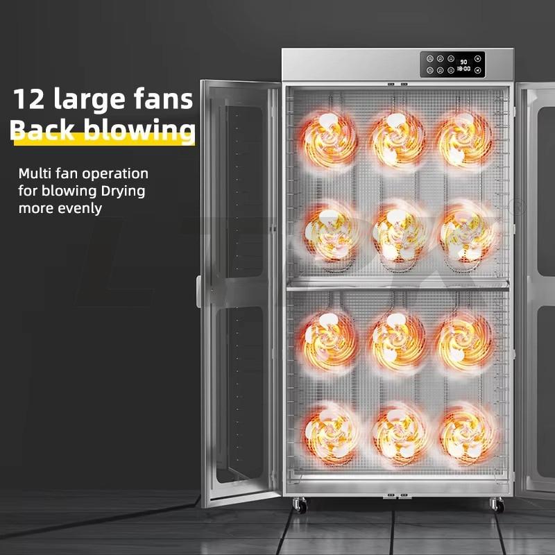 LTPK LT-176 Commercial 28 Trays Food Meat Beef Jerky Fish Drying Machine Dehydrator Stainless Steels Food Drying Machine