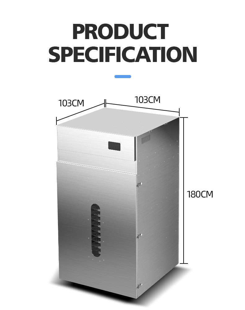 LTPK LT-020 Large Capacity Rotrary Dehydration 20 Trays Commercial Food Meat Fruits Dehydrator Drying Machine