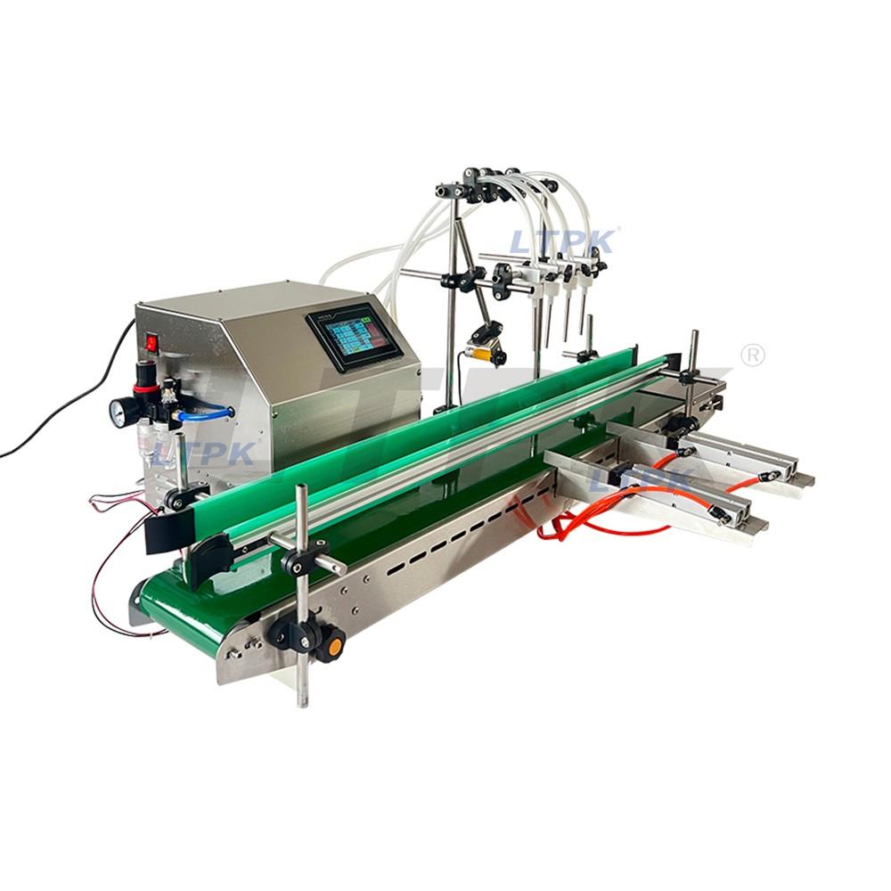 LTPK LT-LS25D Desktop four head magnetic pump assembly line filling machine
