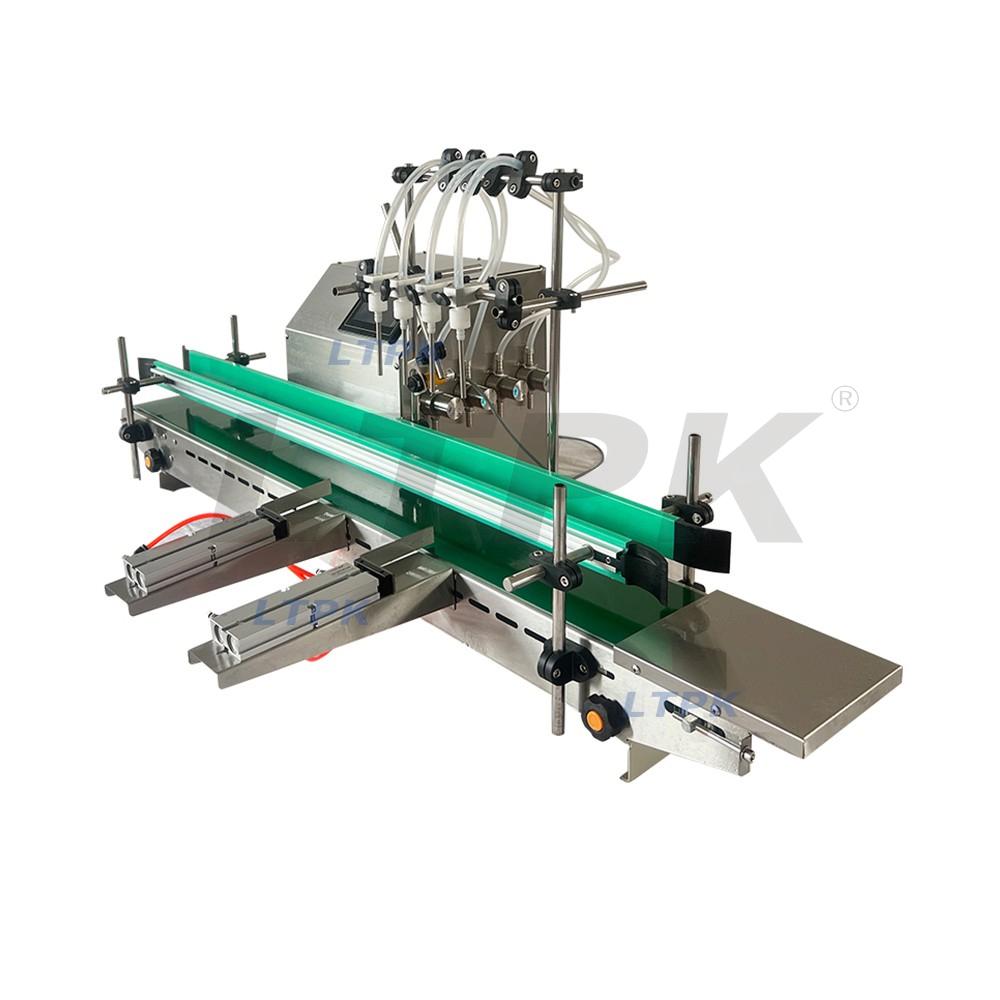 LTPK LT-LS25D Desktop four head magnetic pump assembly line filling machine
