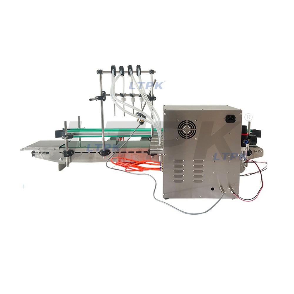 LTPK LT-LS25D Desktop four head magnetic pump assembly line filling machine