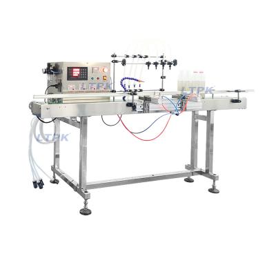 LTPK LT-NMF4 Automatic 4 heads magnetic pump liquid filling machine with conveyor