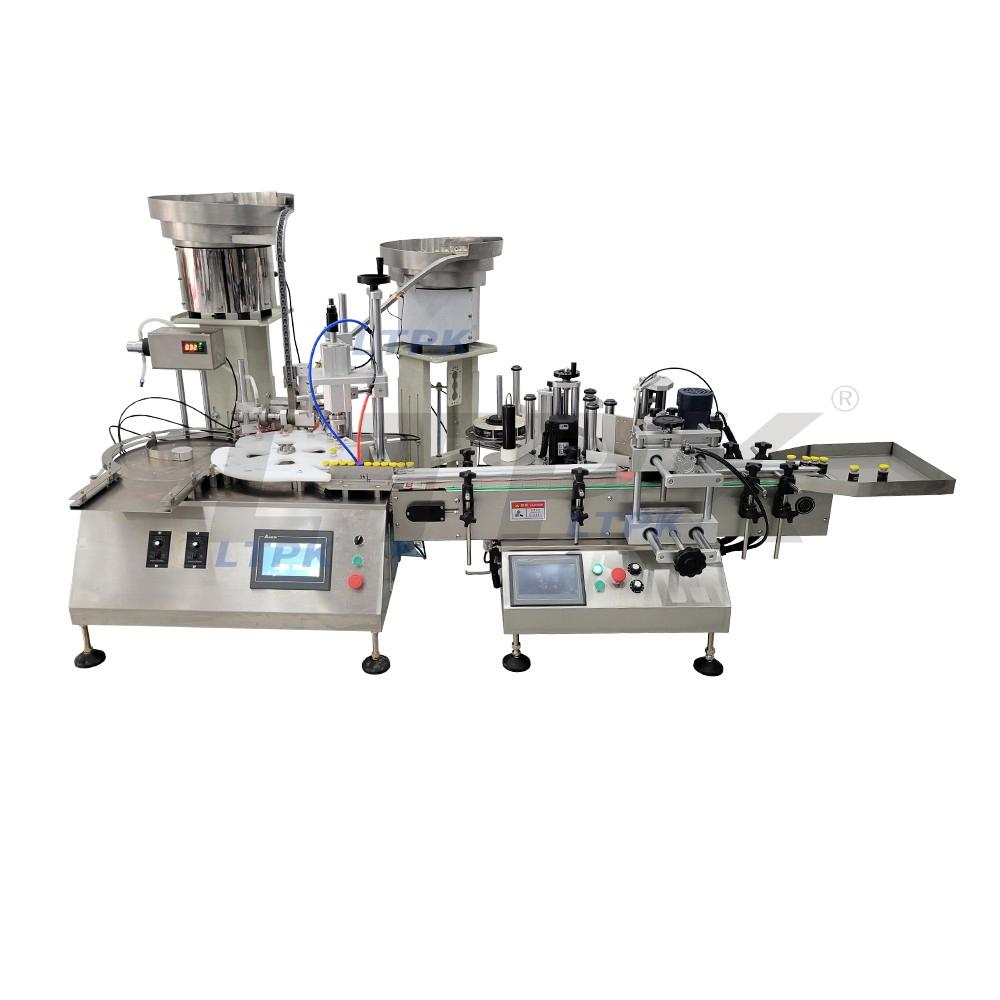 LTPK LT-DAFC01+LT150 Desktop Automatic Penicillin Bottle Filling Capping and Labeling Machine