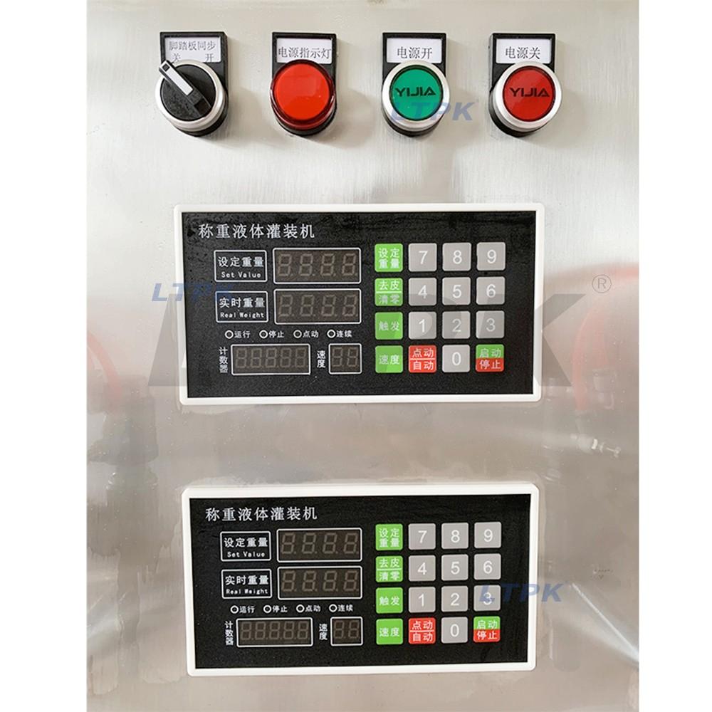 LTPK LT-G380B Semi automatic double head liquid weighing and filling machine