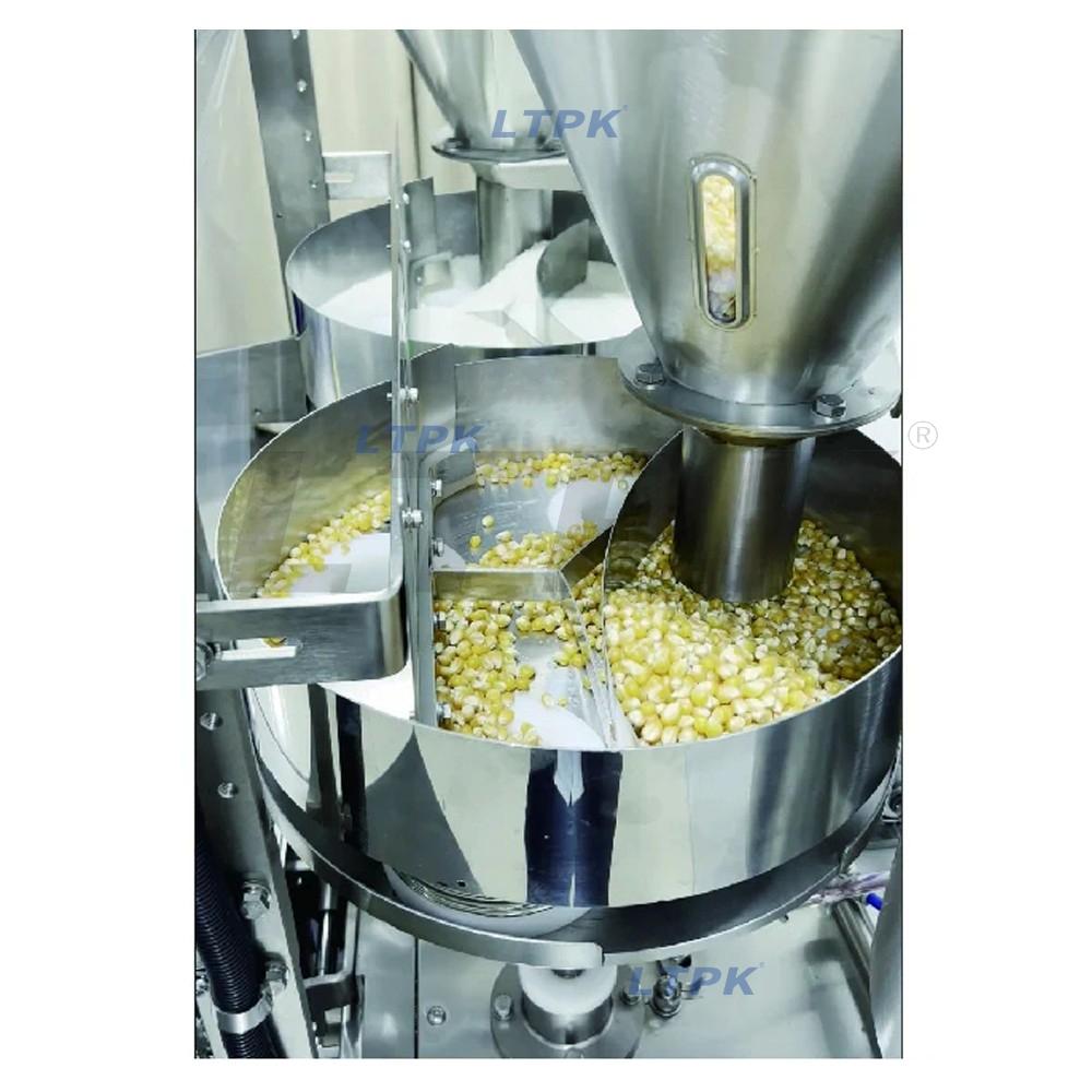 LTPK LT-YP80IIIAKJ Hot 3 Pack in 1 Corn Grain Sugar Oil Popcorn Kit Snack Sachet Bag Packing Machine