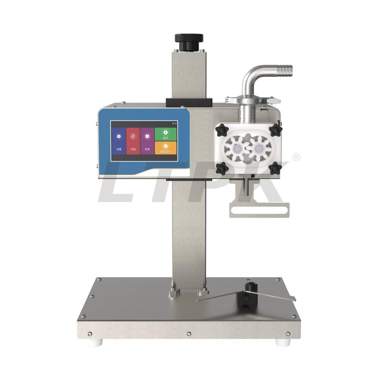 LTPK 9-X-2 Funnel Type 11L/min Touch Screen Display Versatile Food Grade Semi Automatic 1g-1000g Bottle Viscous Liquid Honey Filling Machine