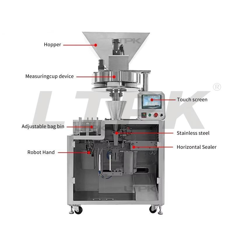 LTPK LT-YS-SP200K  Automatic Premade Bag Matcha Tea Snack Seeds Grains Powder Doypack Filling Packing Machine