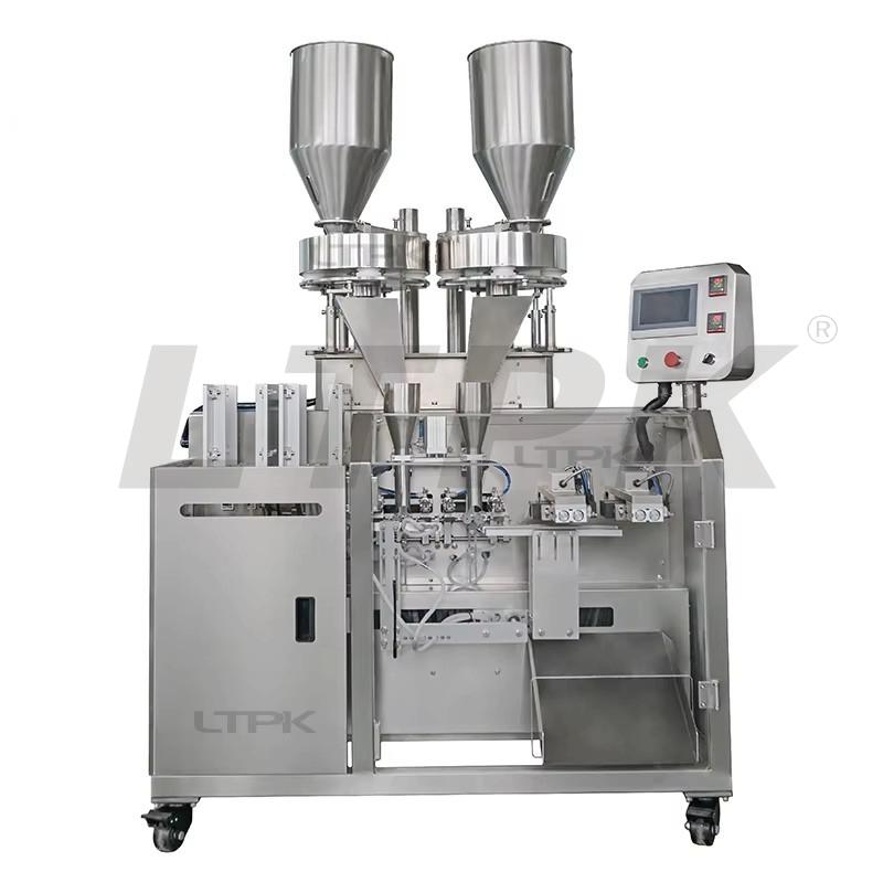 LTPK LT-YS-SP150S Automatic Snack Pet Food Granule Nut Flatpack Dual-station Filling Pouching Machine for Granular Products
