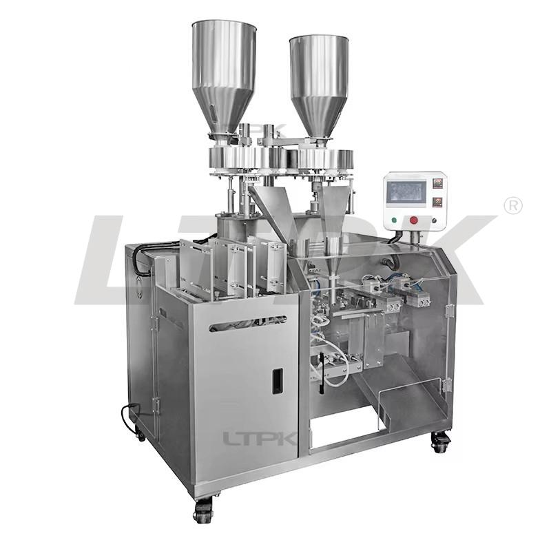 LTPK LT-YS-SP150S Automatic Snack Pet Food Granule Nut Flatpack Dual-station Filling Pouching Machine for Granular Products